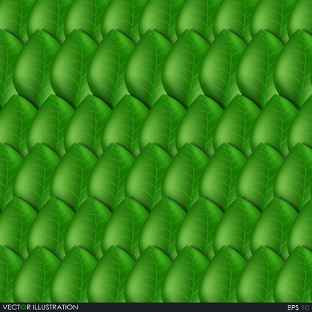 Leafs background for your project. Ecological theme. Greenery. Eco. Vector Illustration.のイラスト素材