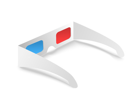 3d glasses isolated on white background vector illustrationのイラスト素材