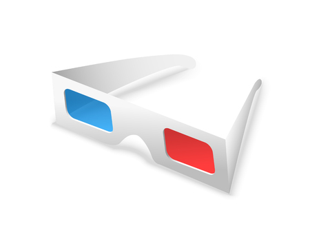 3d glasses isolated on white background vector illustrationのイラスト素材