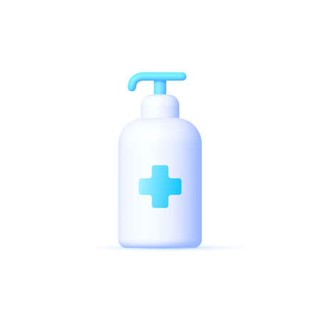 Antiseptic 3d in 3d style on white background. 3d Vector illustrationのイラスト素材