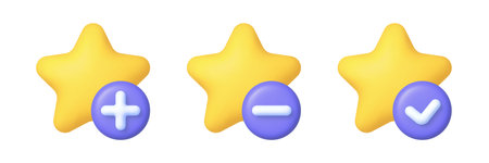 3d star for decoration design. Quality design element. Vector isolated design element. Vector 3d...