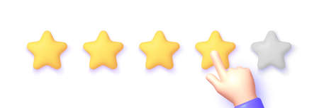 Rating, great design for any purposes. Creative concept design. Vector graphic. 3d realistic render vectorのイラスト素材