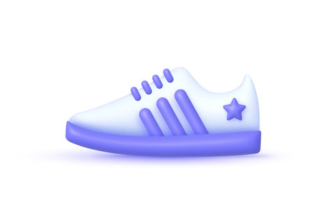 Realistic sneakers for concept design. 3d realistic vector illustrationのイラスト素材