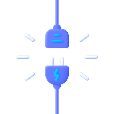 Connect disconnect 3D, great design for any purposes. Electric power. Futuristic digital network concept. Vector illustration designのイラスト素材