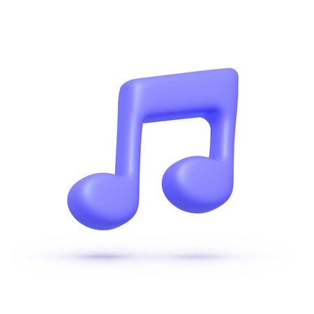 Abstract music 3d for decoration design. Music note. Vector illustrationのイラスト素材