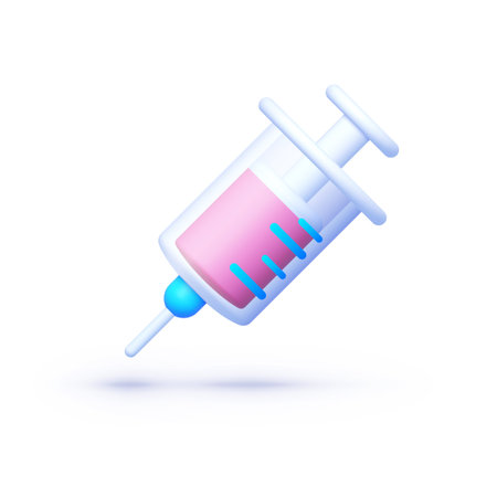 3d syringe for healthcare design. Vector illustration designのイラスト素材