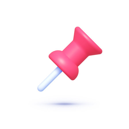 Thumbtack 3d, great design for any purposes. Vector graphic illustrationのイラスト素材