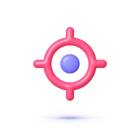 Shot for marketing design. Sport game. Game icon. Vector 3d realistic illustrationのイラスト素材