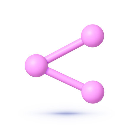 Share icon 3d in modern style. Social media sign icon. Vector designのイラスト素材