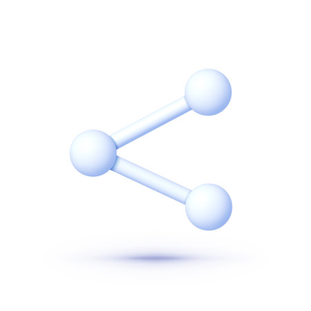 Share icon 3d in modern style. Social media sign icon. Vector designのイラスト素材