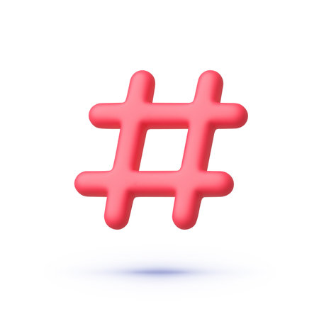 Hashtag for web design. Social media marketing concept. Community logo icon design vector. Web media. Vector illustrationのイラスト素材