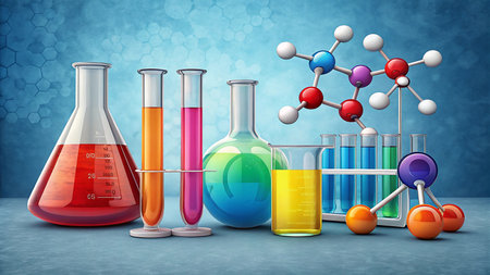 Handsome young doctor in white coat using digital interface while standing in futuristic officeの素材