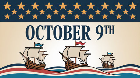 OCTOBER 9, 2019 - OCTOBER 9, 2019 - Columbus Dayの素材