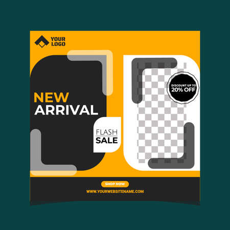 new arrival social media post templateのイラスト素材
