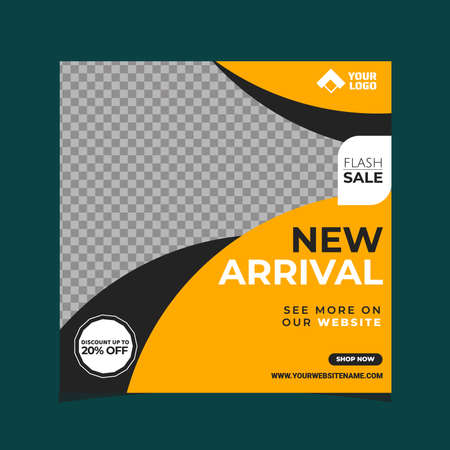 new arrival social media post templateのイラスト素材