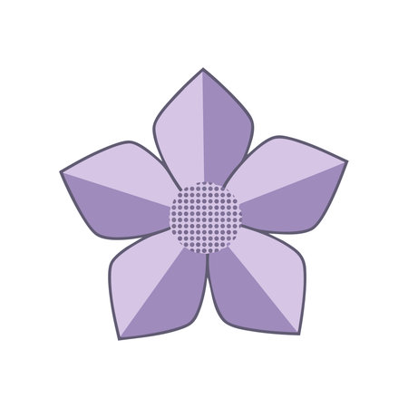 AI Generated Purple Flat Flower Vector
 AI generated flat vector design of a pastel purple flower with round center. Ideal for decorative graphics, textile design, andのイラスト素材