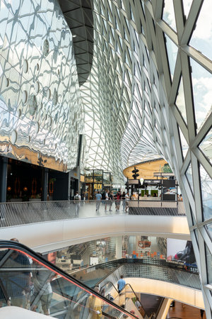 Shopping center Ziel. Galeria. Outlet. Saturn store. ALEX.のeditorial素材