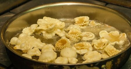 homemade pastry deep-fried tasty and healthy treatsの写真素材