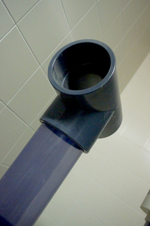 plastic pipes for water, construction and repair, the connective channel Pipes for water in a stackの写真素材