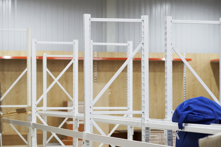 installation of commercial equipment, the trading equipment going to the new store, hooks and racks, shelves and fixtures, Assembly and disassemblyの写真素材
