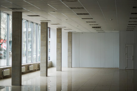 the lobby for the trade, shop premises, new premises,large Windows