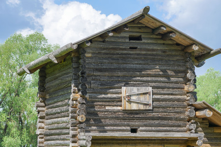 merchant izba in Russia and Church woodの写真素材