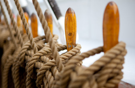 ship rigging close up.