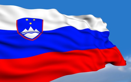 Slovenian Flagの写真素材