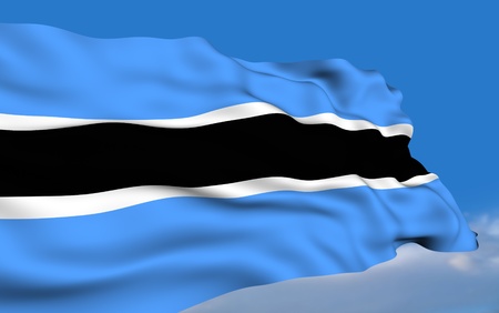 Botswana flagの写真素材