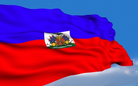 Haitian flagの写真素材