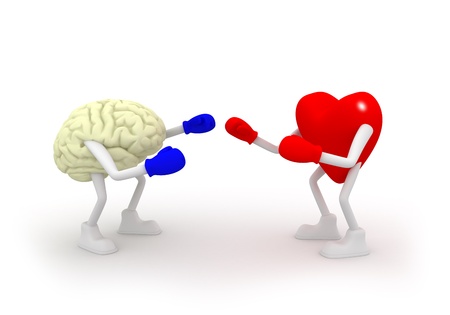 Heart vs Mind  Fighting の写真素材