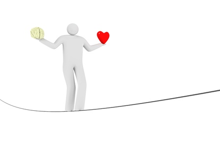 balance between heart and mind の写真素材