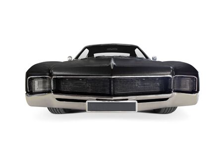 Retro car isolated on white.の写真素材
