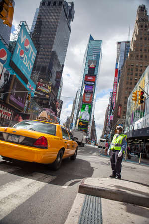 USA, New York City - 10 September 2010. Traffic on Times Square in New York City.のeditorial素材