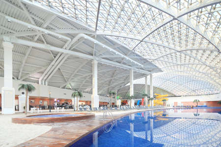 Sochi, Russia - October 1 2014 Modern Indoor waterpark.のeditorial素材