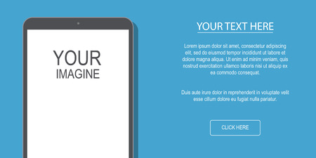 Vector illustration of a banner for a site with mobile applicationsのイラスト素材