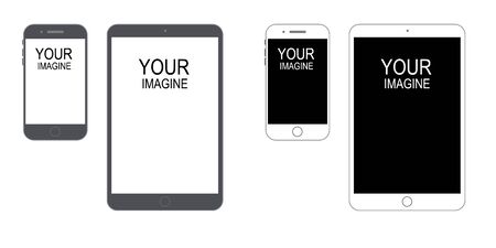 Vector illustration of set mobile devices flat viewのイラスト素材