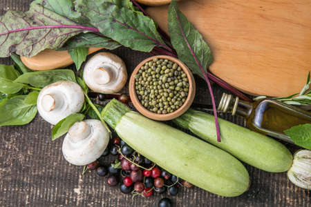 Healthy food as source vitamin B1, dietary fiber and other natural mineralsの写真素材