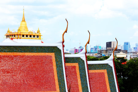 Golden Stupa on The blue skyの写真素材