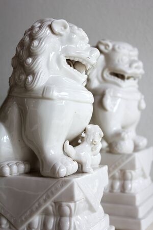 Chinese Imperial Lion Statue の写真素材
