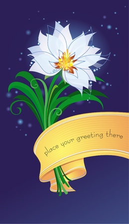 Postcard with spring flowerのイラスト素材
