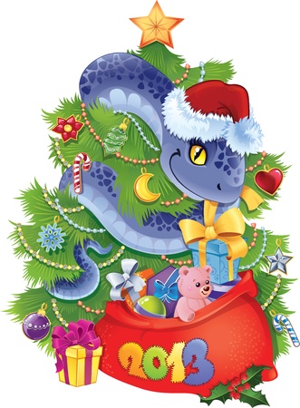 Snake - The symbol of  New Year 2013 のイラスト素材