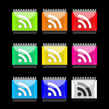 Set of RSS rectangular のイラスト素材