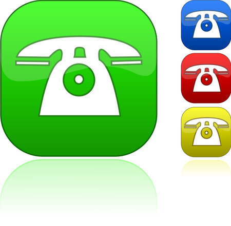 Set of rectangular buttons with phone icon. EPS10のイラスト素材