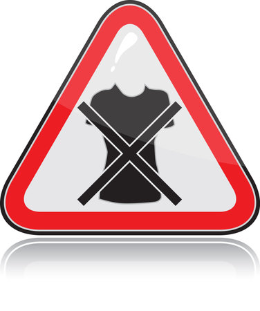 Red triangular other warning sign on white backgroundのイラスト素材