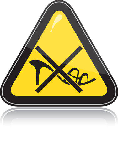 Yellow triangular other warning sign on white backgroundのイラスト素材