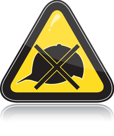 Yellow triangular other warning sign on white backgroundのイラスト素材