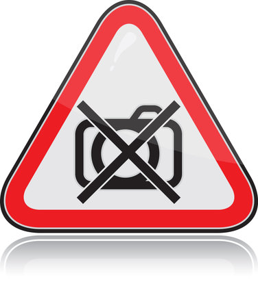 Red triangular other warning sign on white backgroundのイラスト素材