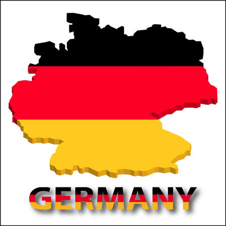 Germany territory with flag texture.のイラスト素材