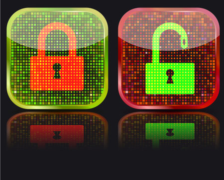 glossy button for web design. のイラスト素材